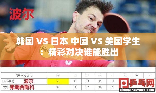 韩国 VS 日本 中国 VS 美国学生：精彩对决谁能胜出