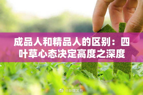 成品人和精品人的区别：四叶草心态决定高度之深度剖析与探讨
