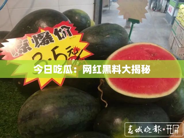 今日吃瓜：网红黑料大揭秘