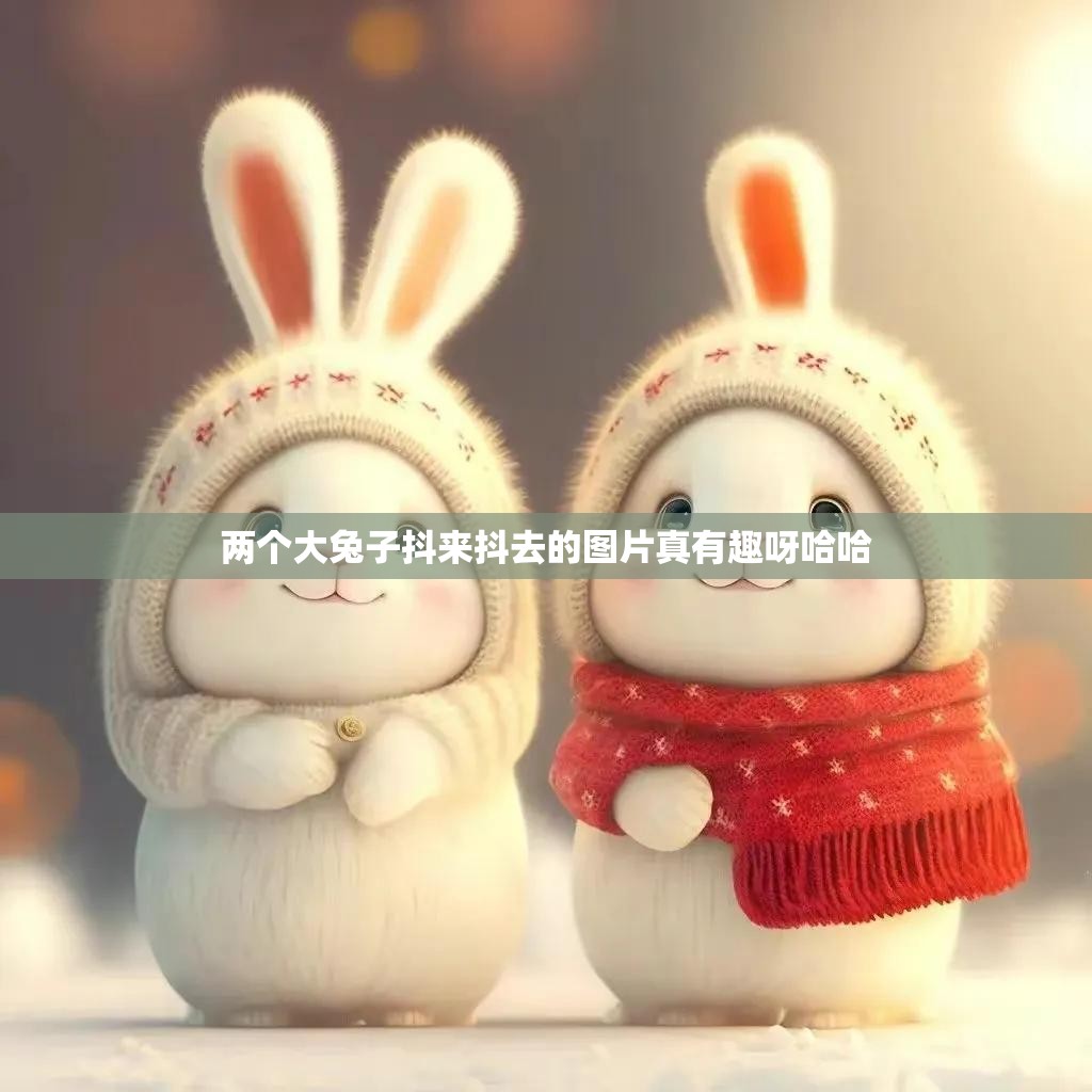 两个大兔子抖来抖去的图片真有趣呀哈哈