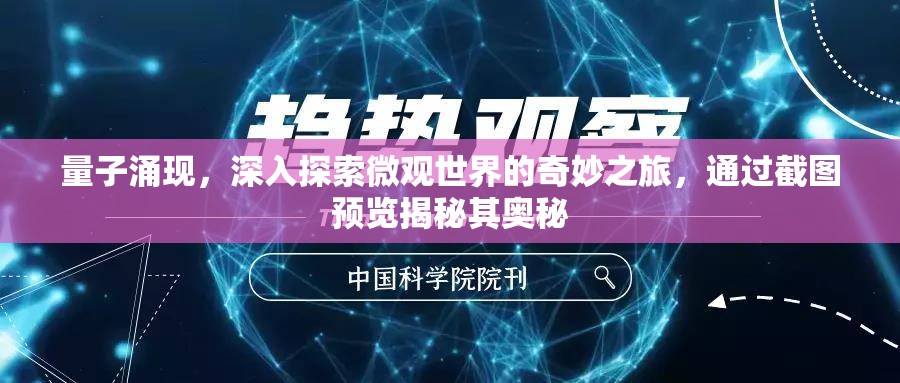 量子涌现，深入探索微观世界的奇妙之旅，通过截图预览揭秘其奥秘