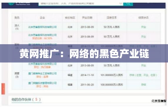 黄网推广：网络的黑色产业链