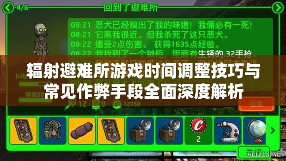 辐射避难所游戏时间调整技巧与常见作弊手段全面深度解析 辐射避难所游戏时间调整技巧与常见作弊手段全面深度解析