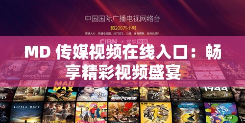 MD 传媒视频在线入口：畅享精彩视频盛宴