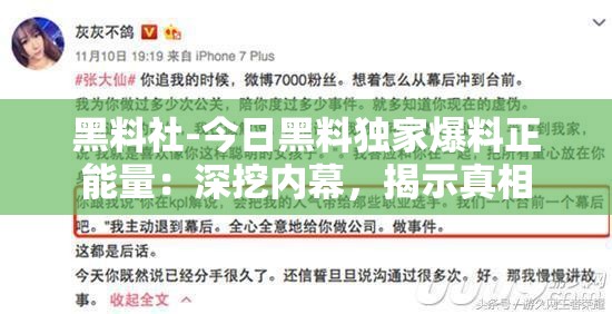 黑料社-今日黑料独家爆料正能量：深挖内幕，揭示真相