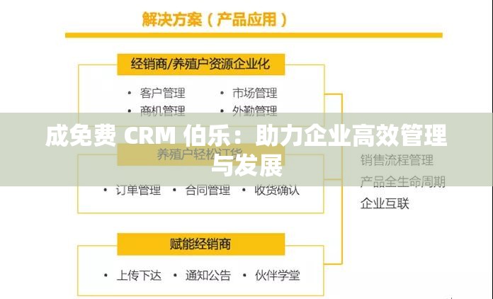 成免费 CRM 伯乐：助力企业高效管理与发展