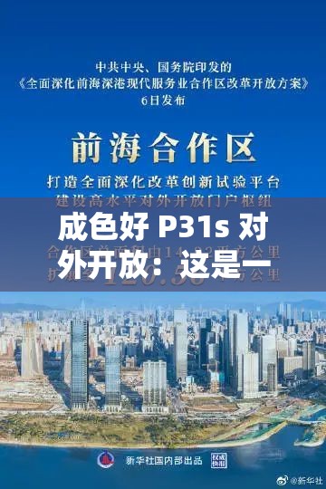 成色好 P31s 对外开放：这是一项具有重要意义的举措