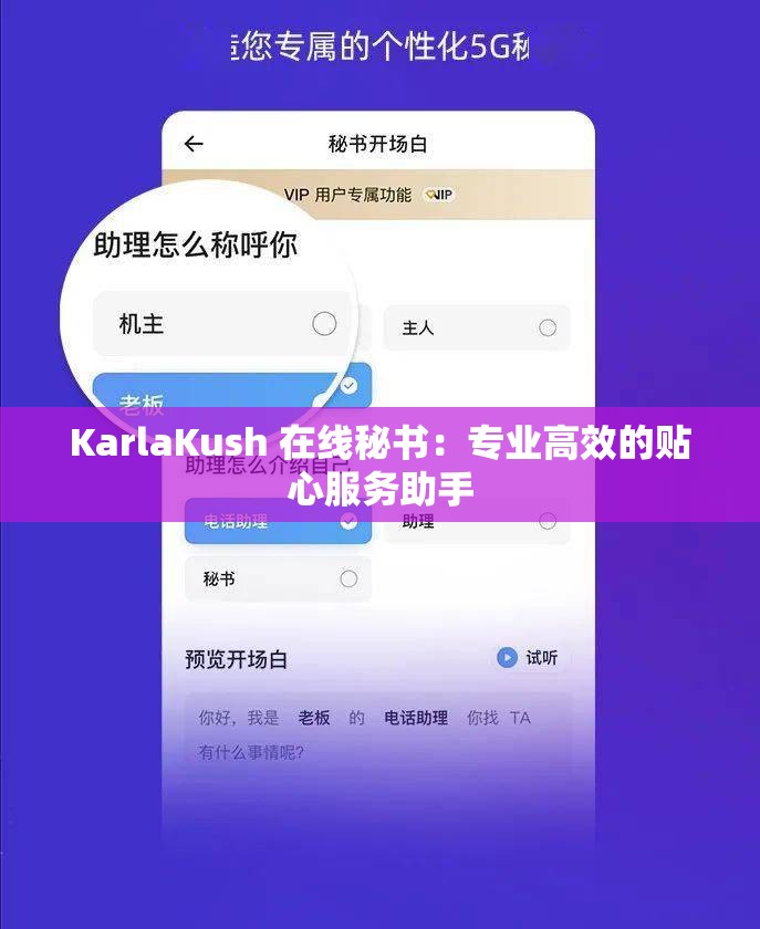 KarlaKush 在线秘书：专业高效的贴心服务助手