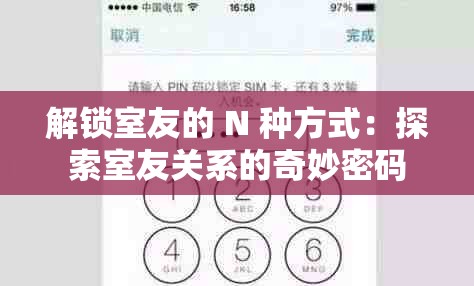 解锁室友的 N 种方式：探索室友关系的奇妙密码