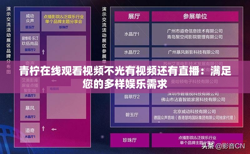 青柠在线观看视频不光有视频还有直播：满足您的多样娱乐需求