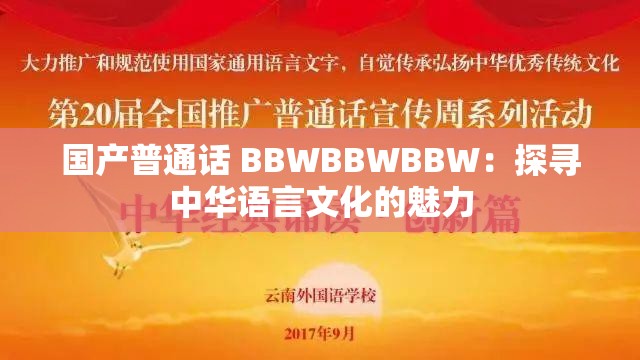 国产普通话 BBWBBWBBW：探寻中华语言文化的魅力