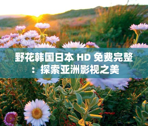 野花韩国日本 HD 免费完整：探索亚洲影视之美