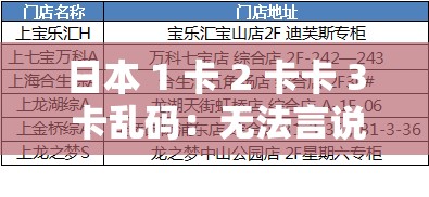 日本 1 卡 2 卡卡 3 卡乱码：无法言说的成人世界