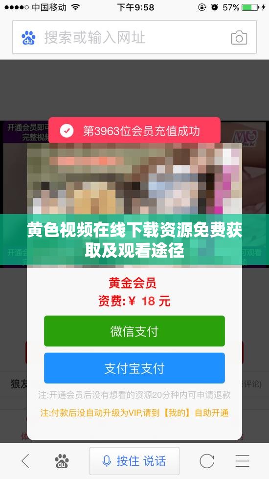 黄色视频在线下载资源免费获取及观看途径