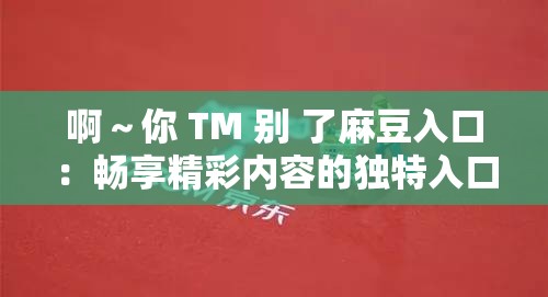 啊～你 TM 别 了麻豆入口：畅享精彩内容的独特入口