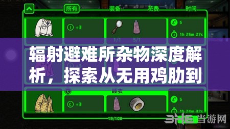 辐射避难所杂物深度解析，探索从无用鸡肋到生存神器的奇妙转变之旅