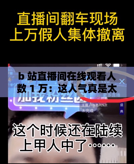 b 站直播间在线观看人数 1 万：这人气真是太火爆啦