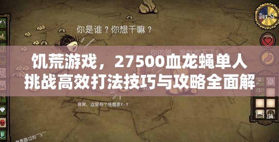 饥荒游戏，27500血龙蝇单人挑战高效打法技巧与攻略全面解析