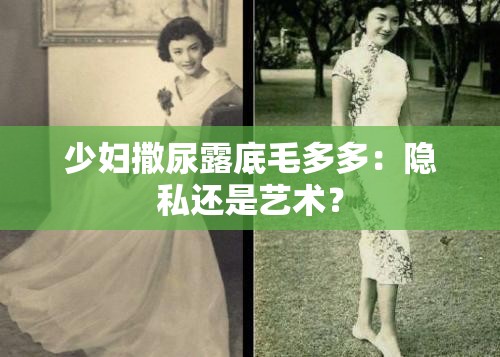 少妇撒尿露底毛多多：隐私还是艺术？