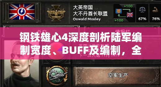 钢铁雄心4深度剖析陆军编制宽度、BUFF及编制，全面解锁制胜战略之道