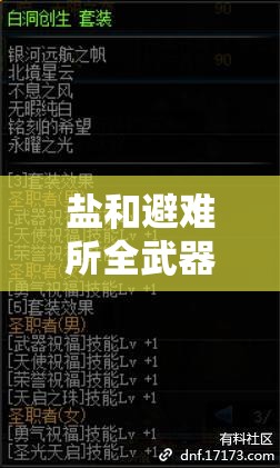 盐和避难所全武器出招表深度解析，精准掌握操作技巧，助你战场制霸无敌手