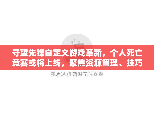 守望先锋自定义游戏革新，个人死亡竞赛或将上线，聚焦资源管理、技巧优化与价值最大化