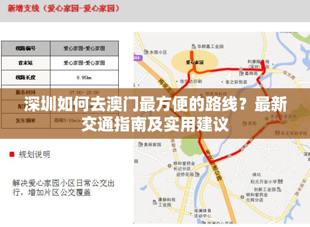 深圳如何去澳门最方便的路线？最新交通指南及实用建议