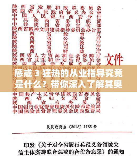 惩戒 3 狂热的从业指导究竟是什么？带你深入了解其奥秘与要点