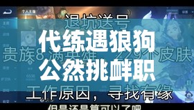 代练遇狼狗公然挑衅职业选手荡浪，如何怒斩13次？深度攻略大揭秘！