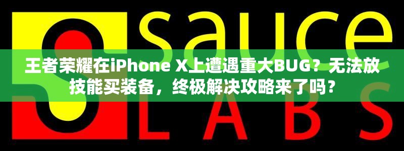 王者荣耀在iPhone X上遭遇重大BUG？无法放技能买装备，终极解决攻略来了吗？