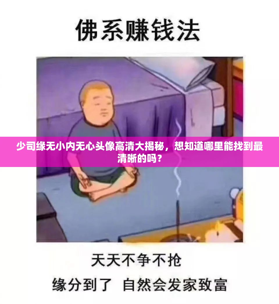 少司缘无小内无心头像高清大揭秘，想知道哪里能找到最清晰的吗？